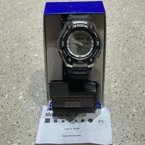 Casio Men's Fishing Gear 10 Year Battery Black Resin Watch WSC-1250H-1AVCF